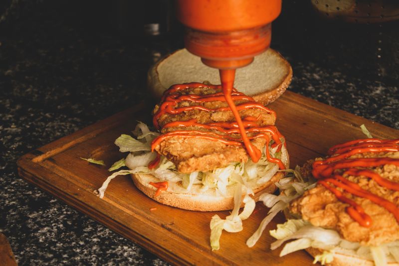 Spicy Fire Sandwich at Dave's hot chicken